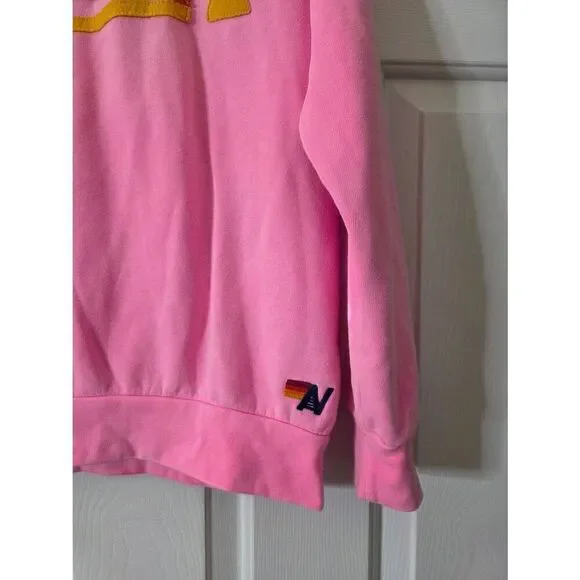 Aviator nation Daydream Crew Sweatshirt, Neon Pink M - Picture 2 of 7